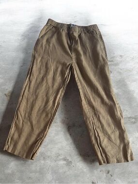 Quince Casual Linen Blend Pants - Brown